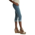 Women's denim cuffed curvy capri