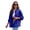 Blue, variant on Women's Oversized Distressed Denim Shacket - Long Sleeve Button Down Lapel Jacket & Coat S-2XL