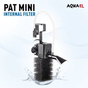 Aquael Pat Mini Internal Aquarium Filter for Small Freshwater Fish Tanks, Adjustable Flow Sponge Filter with Aeration Tube, Up to 31 Gallons