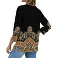 thumbnail image 4 of Womens Tops Dressy Casual 3/4 Sleeve Tee Tops Henley Neck Button Down Graphic Print Half Sleeve Blouse Tshirts, 4 of 4