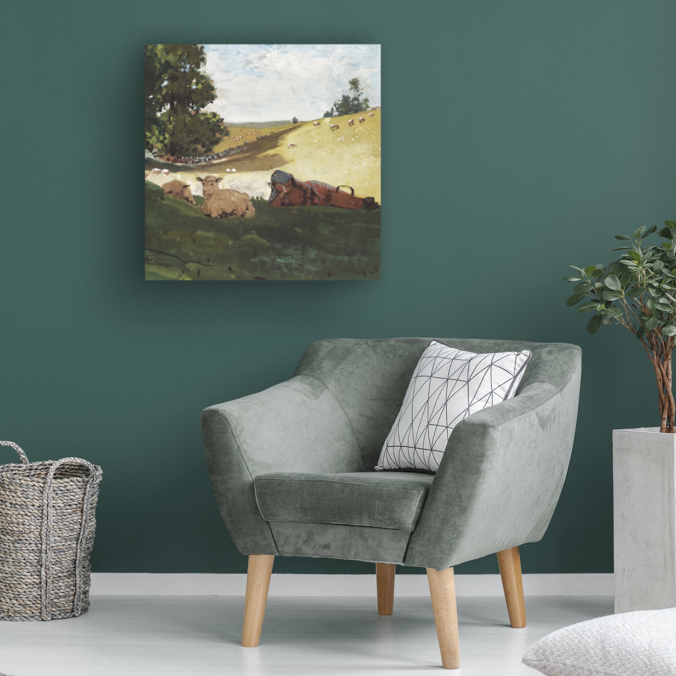 Trademark Fine Art Winslow Homer Homer's Sheep Countryside III Canvas Wall Art