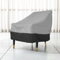 thumbnail image 2 of Funda para silla de patio 2PCS Funda para asiento profundo para salón Funda impermeable para muebles de césped para exteriores - Gris + Negro Noticed HA3835-02B*2, 2 of 6
