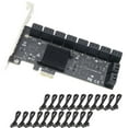 thumbnail image 2 of PCIe SATA Card 12/16/20 Ports, PCIe to SATA 3.0 Controller Expansion Card, Support HDD SSD 6Gbps, 2 of 7