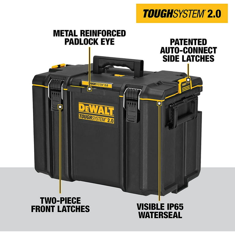 DEWALT TOUGHSYSTEM 2.0, Extra Large Tool Box, 22 in., 123 lbs. Capacity  DWST08400