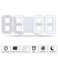 thumbnail image 1 of LED Digital Numbers Wall Clock with 3 levels Brightness Alarm Snooze Clock, 1 of 9
