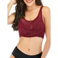 thumbnail image 1 of Women's Seamless Lace Bra Top with Front Lace Cover Sports Bra, 1 of 7
