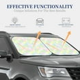 thumbnail image 3 of Kdxio Color Rabbit Print 2-Piece Sun Shade Front Windshield - Foldable Car Front Window Sunshades for Most Sedans SUV Truck, 3 of 6