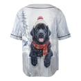 thumbnail image 2 of Playful Newfoundland Welcomes Winter Snowy Day with Cardinal Bird All Over Print 3D Baseball Shirt Newfie Dog Lover Gifts Softball Sport - 2017, 2 of 6