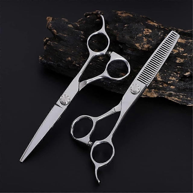 Juego de tijeras de peluquería de 6 pulgadas, acero inoxidable 440C, tijeras profesionales con cuchillas de precisión.