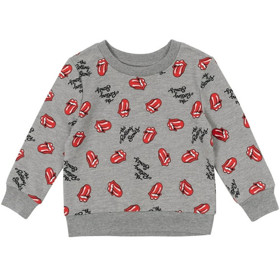 Rolling Stones Toddler Girls French Terry Pullover Sweatshirt Toddler to Big Kid