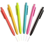 U Brands Bold & Bright Colored Hybrid Ink Eco Friendly Ballpoint Pens, Set of 6