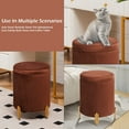 thumbnail image 5 of Mxfurhawa Luxe Velvet Upholstered Storage Ottoman Footrest Stool with Metal Legs For Décor, 5 of 8