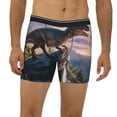 thumbnail image 2 of Rateoe Sunset Cliff Dinosaur Print Men’s Underwear Boxer Briefs Soft Comfortable Underwear Boxer Briefs, Long Leg Briefs,Anti-chafing Boxer Briefs, 2 of 7