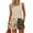 Camel, variant on Floral Resort Wear Co-ord Set for Women - Sleeveless Square Neck Top & Drawstring Waist Shorts with Pockets, Trendy Summer Vacation Matching Outfit Orange L