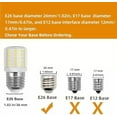 thumbnail image 3 of Refrigerator Bulbs AC 100-265V 3.5W KEI D34L Equivalent to 40W Halogen LED Light Bulb E26 Appliance Fridge 400 Lumen A15 Daylight White Pack of 2$$Tools & Hardware Other, 3 of 8