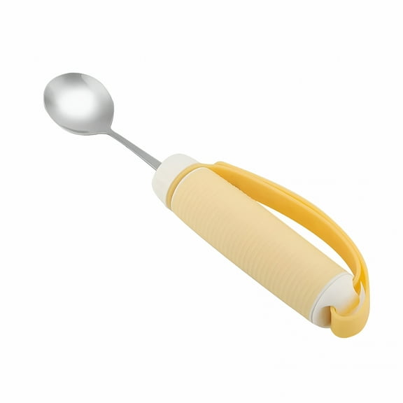 ACDANC Swivel Spoon Adaptive Spoons for Disabled Adults Eating Aids Spoon and Fork Detachable Dining Utensils Rotating Stainless Steel Holders with Auxiliary Belt for Elderly, Disabled