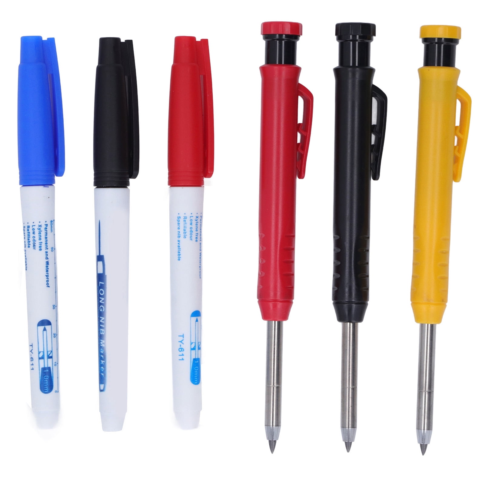 Marking Tool,Woodworking Pencils Tool Set Solid Carpenter Pencil Carpenter Scriber Marking Set Compact and Lightweight