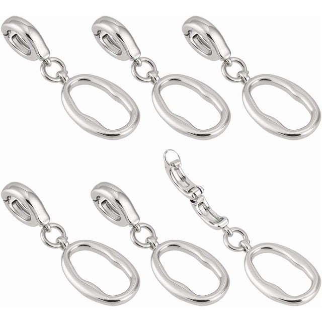 Juego de 6 cierres de perlas de aleación de platino de 1,1 pulgadas de largo, cierres giratorios de aleación de zinc para pendientes, pulseras, collares y joyería.