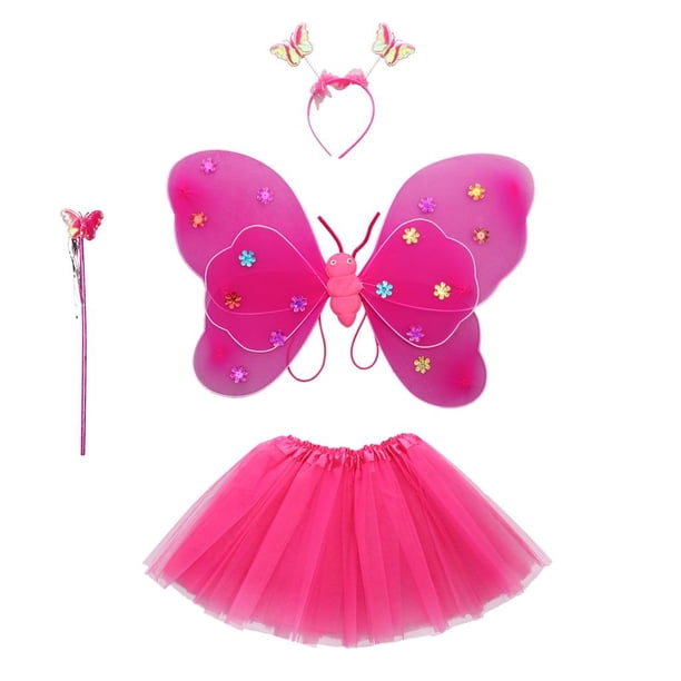 Traje de los niños Sunnimix De hadas Se Va Volando de lujo Rosa caliente