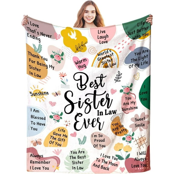 LHSHID Gifts for Mother in Law Blanket from Daughter in Law Birthday Gifts for Mother in Law Warm Cozy Mother in Law Thorw Blanket Mother's Day Best Gifts from Son in Law 30x40in