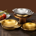 thumbnail image 4 of WHAMVOX 1Pack Kitchen Cooking Pot With Design 8.3x6.3x1.4in Golden Stainless Steel, 4 of 8