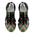 thumbnail image 5 of Pink Green Zig Zag Pattern Walking Shoes for Men Woman Lightweight Tennis Fashion Elastic Sports Shoes Cushion Basketball Shoes, 5 of 7
