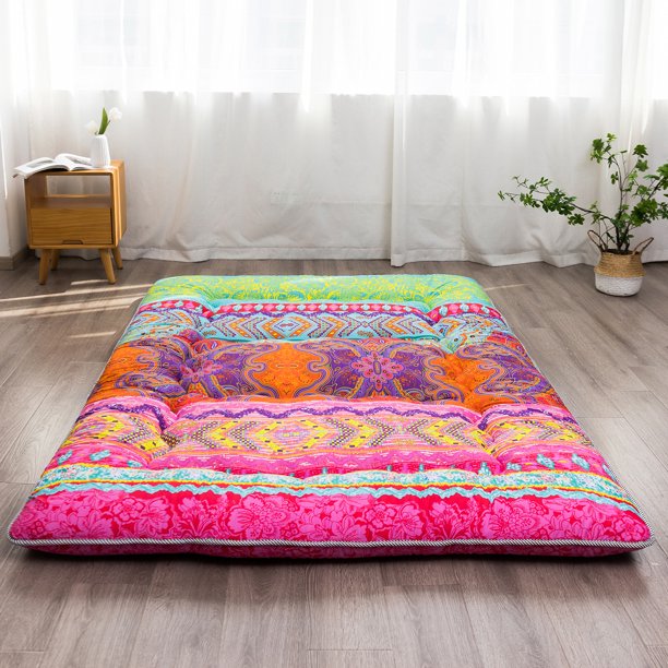 Japanese Floor Mattress Futon Mattress Boho Design Sleeping Mat Twin