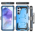 thumbnail image 5 of For Samsung Galaxy A35 5G Phone Case, with [Built-in Screen Protector] and Belt Clip Holster, eBizWare Shockproof Heavy Duty Protective Rugged Case Kickstand Cover for Galaxy A35 5G - Blue, 5 of 9