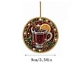 thumbnail image 6 of Lucahom DIY Christmas Ornament Kit, 6 Pcs Wood Hanging Ornaments with Holiday Sweets Design, Holiday Tree Decorations for Kids Adults Family, Xmas Party Decor, 3.54 in, 1 Set, 6 of 6