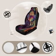 thumbnail image 3 of Colorful Bear with Headphones Car Seat Covers Front Seats Universal Fit for Cars SUV Truck Auto Interior Accessories, 3 of 3