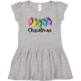 thumbnail image 3 of Inktastic Merry Christmas Rainbow Holiday Lights Girls Toddler Dress, 3 of 5