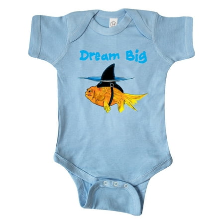 

Inktastic Dream Big Cute Goldfish with Shark Fin Gift Baby Boy or Baby Girl Bodysuit