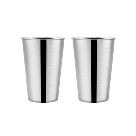 

2pcs Single-deck Mug Stainless Steel Beer Mug Outdoor Portable Car Cup Coffee Cup (230ml)