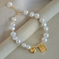 thumbnail image 5 of Heart Pearl Bracelet for Women - INS Niche Luxury 2024 New Irregular Design Elegant Heart Jewelry, 5 of 5