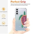 thumbnail image 4 of Cool Sea Turtle Clear Case for Samsung Galaxy S21,Aesthetic Art Design Case for Men Women,Unique Trendy Transparent TPU Bumper Case Cover, 4 of 5