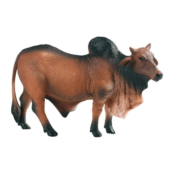 hengtong Cow Figurines Playset Action Figure Toys Cattle Model for Home Decor Brown G-1pc
