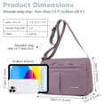 thumbnail image 4 of KXF Women Nylon Crossbody Satchel Purse, Lightweight Waterproof Multi Pocket Handbag for Daily Commute, 4 of 7