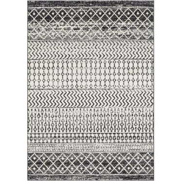 Elaziz ELZ-2307 12' x 18' Rug in Black/Light Gray/Medium Gray/White