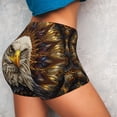thumbnail image 2 of Sikiie Vintage Pattern Bald Eagle Print Workout Shorts Women Scrunch Butt Gym Shorts Seamless High Waist Tummy Control Yoga Biker Athletic Shorts, 2 of 5