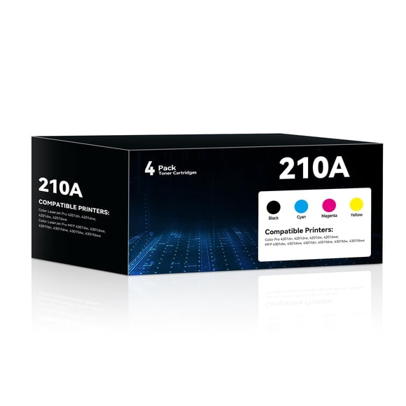 Cartuchos de tóner Rocanza 210A, paquete de 4, compatibles con HP 4301fdw