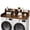 Retro, variant on 54" Washer Dryer Countertop with 2-Tier Shelf & 2 Drawers, Wooden Laundry Countertop with Non-Slip Pad and Guard Rails Washer and Dryer Topper for Laundry Room Organization and Storage