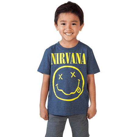 Blue Toddler T-shirt - Toddler Baby Boys Nirvana T-Shirt - Short Sleeve Blue