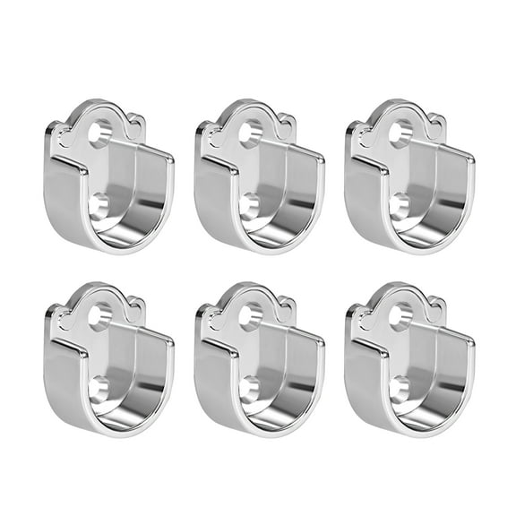 Uxcell 0.75''  Closet Rod Bracket Curtain End Supports Sockets Flange Holder Fit Rod Dia Zinc Alloy  6Pcs
