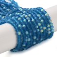 thumbnail image 1 of Imitation Jade Glass Beads Strands Half AB Color Plated Faceted Frosted Rondelle Steel Blue 2.9~3.3x2mm Hole: 0.7mm about 145~150pcs/strand 34~35cm, 1 of 5
