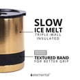 thumbnail image 3 of Elemental Recess Lowball Tumbler, 10oz Triple Wall Stainless Steel Cup with Non-Shattered Tritan Lid, Insulated Whiskey Glass, Insulated Coffee Tumbler Mug for Hot & Cold Drinks - Gold, 3 of 7