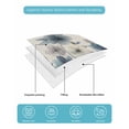 thumbnail image 5 of Quilts Full Size Bedding Set, Blue Grey Flowers Lightweight Quilted Comforter, Spring Watercolor Blooms Floral Beige Soft Reversible Bedspread Coverlet with Pillow Covers for All Season, 78" x 90", 5 of 7