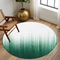 thumbnail image 3 of Green Ombre Stripe Round Rug 5ft Washable Circle Kitchen Rugs Non Slip Abstract Art Gradient Watercolor Large Area Rug Indoor Floor Carpet for Bedroom Living Room Home Office Dining Room Nursery, 3 of 8