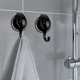 thumbnail image 2 of Rawiri Ganchos para batas de baño, paquete de 6 ganchos con ventosa negros, paquete de 6 ganchos de ducha con ventosa resistentes para ventana, vidrio, cocina, baño, reutilizables, sin perforaciones, 2 of 5