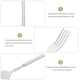 thumbnail image 2 of 1pc Retractable Barbecue Fork Stainless Steel Fork Long Handle Fork (Silver), 2 of 3