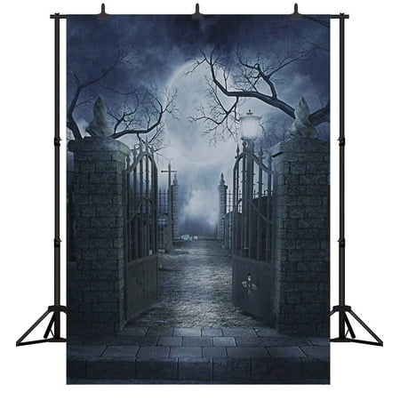 Image of ABPHOTO Polyester 5x7ft Halloween Night Photography Backdrop Photo Background Studio Prop